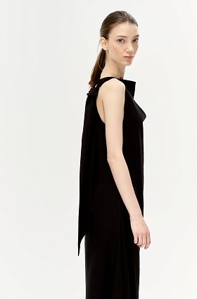 брайд платье с перекрутом черное