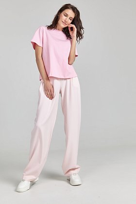 Фото модного илона брюки из льна розового цвета сезон 2020 года