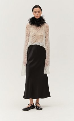 Фото модного ригги юбка по косой черная сезон 2020 года