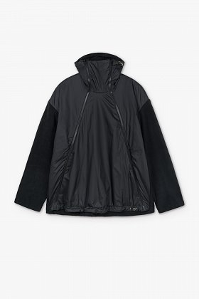 Фото модного аги  куртка с флисом оверсайз черная сезон 2020 года