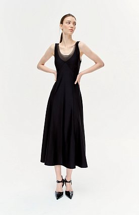 агнес платье приталенное черное