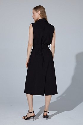 Фото модной одежды - эмин платье сафари лен черное сезон 2020 года