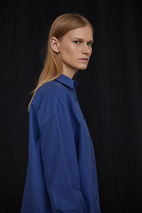 Фото модной одежды - монте премиум рубашка оверсайз голубой сезон 2020 года