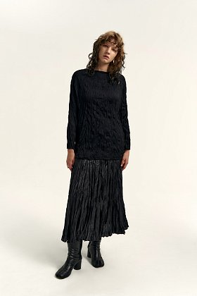 limited юбка жатый шелк черная