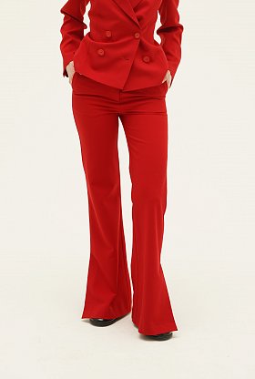 Фото модной одежды - линда брюки легкий клеш красные сезон 2020 года