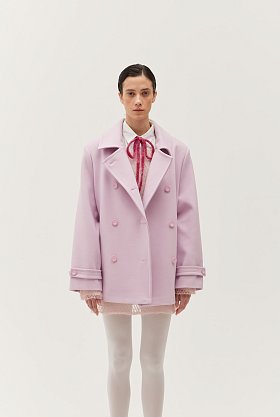 Фото модной одежды - либа пальто короткое розовое сезон 2020 года