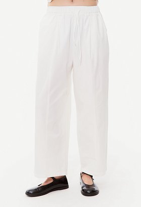 limited брюки широкие на резинке белые