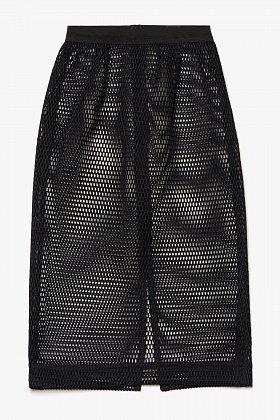 Фото модного деус юбка сетчатая из неопрена черный сезон 2020 года