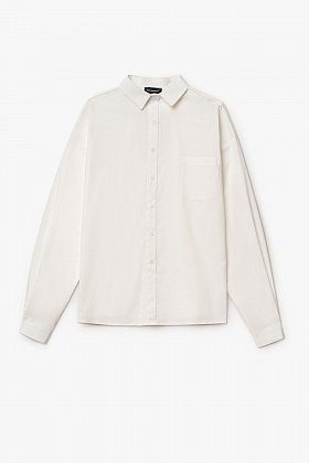 Фото модной одежды - монте премиум рубашка оверсайз  белая сезон 2020 года